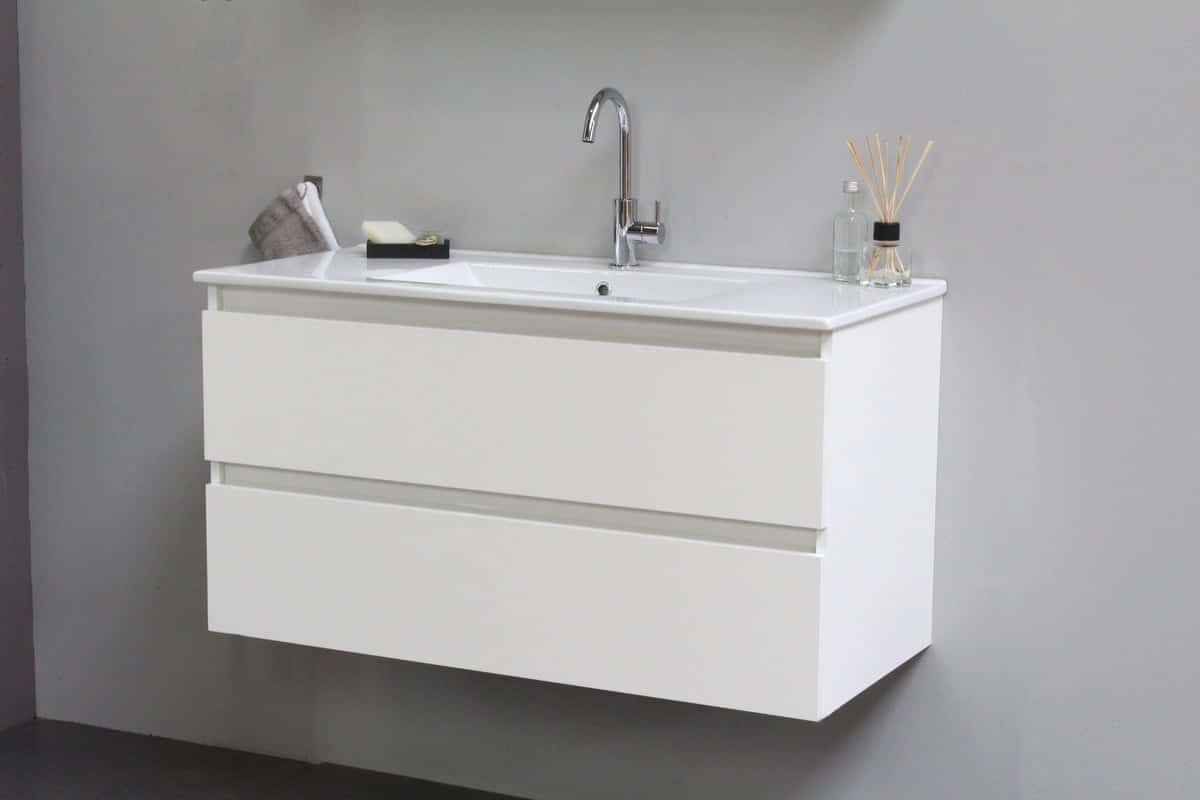 Sanibell Online hvid højglans møbelsæt 100x46cm LEVERES USAMLET SOM FLATPACK