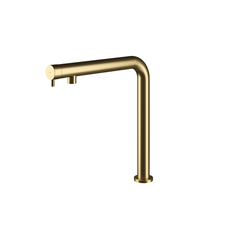 MGS Minimal håndvaskarmatur med front åbning - light gold