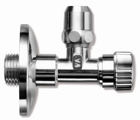 Unite stopventil 1/2" x 1/2" med 77 mm roset lang version