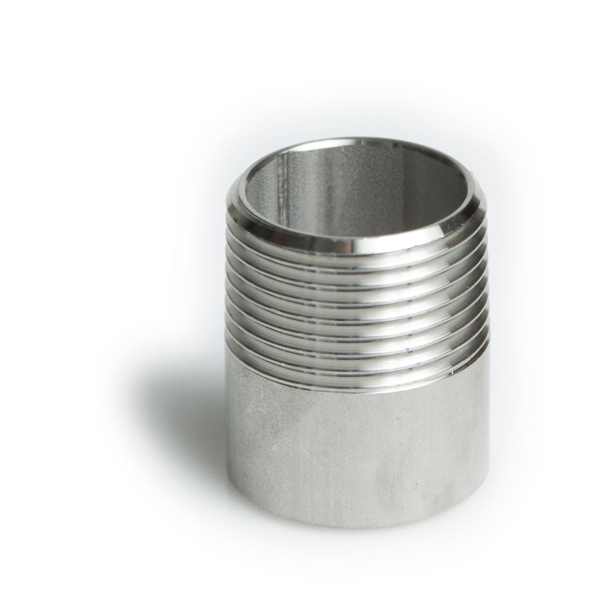 Svejsenippel 1.4404, 20 bar 2x50 mm