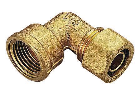 Unite vinkel kompression med muffe 22 x 3,0 mm x 3/4"