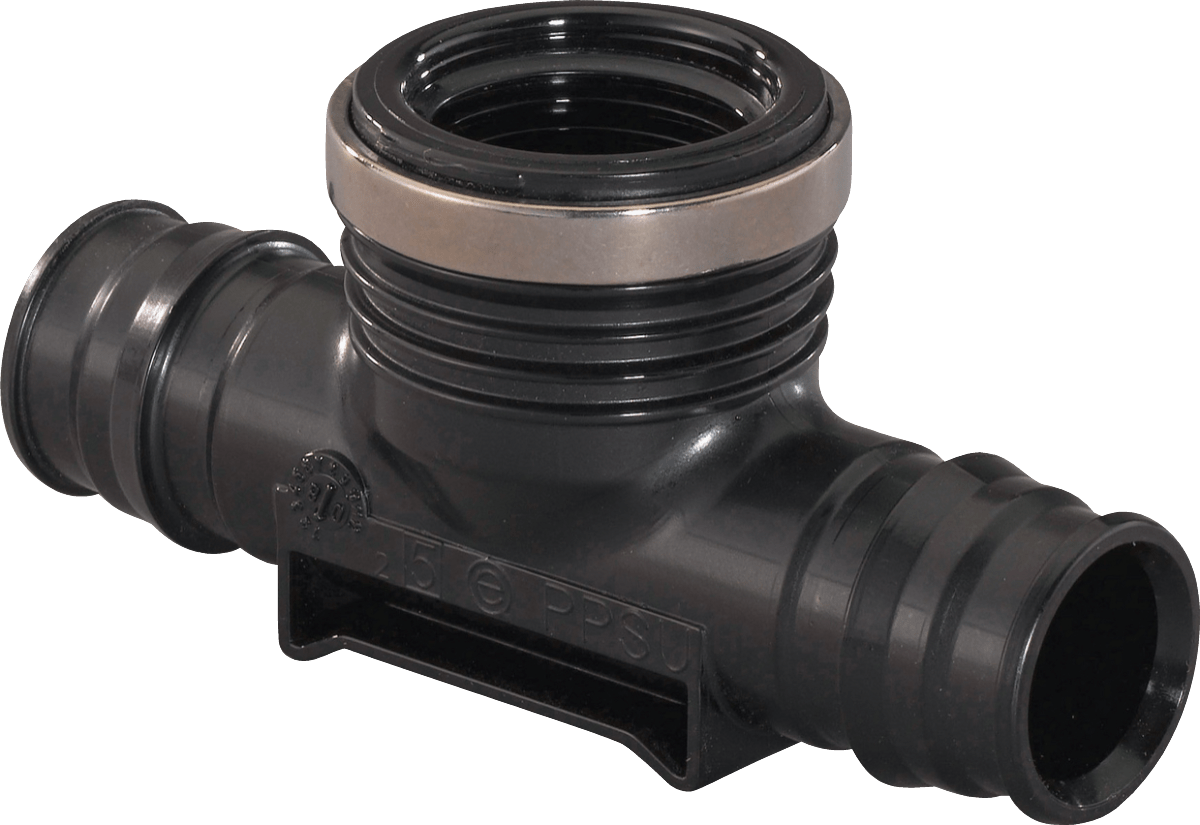 Uponor Q&E tee med muffe PPSU 20 x 1/2" x 20 mm