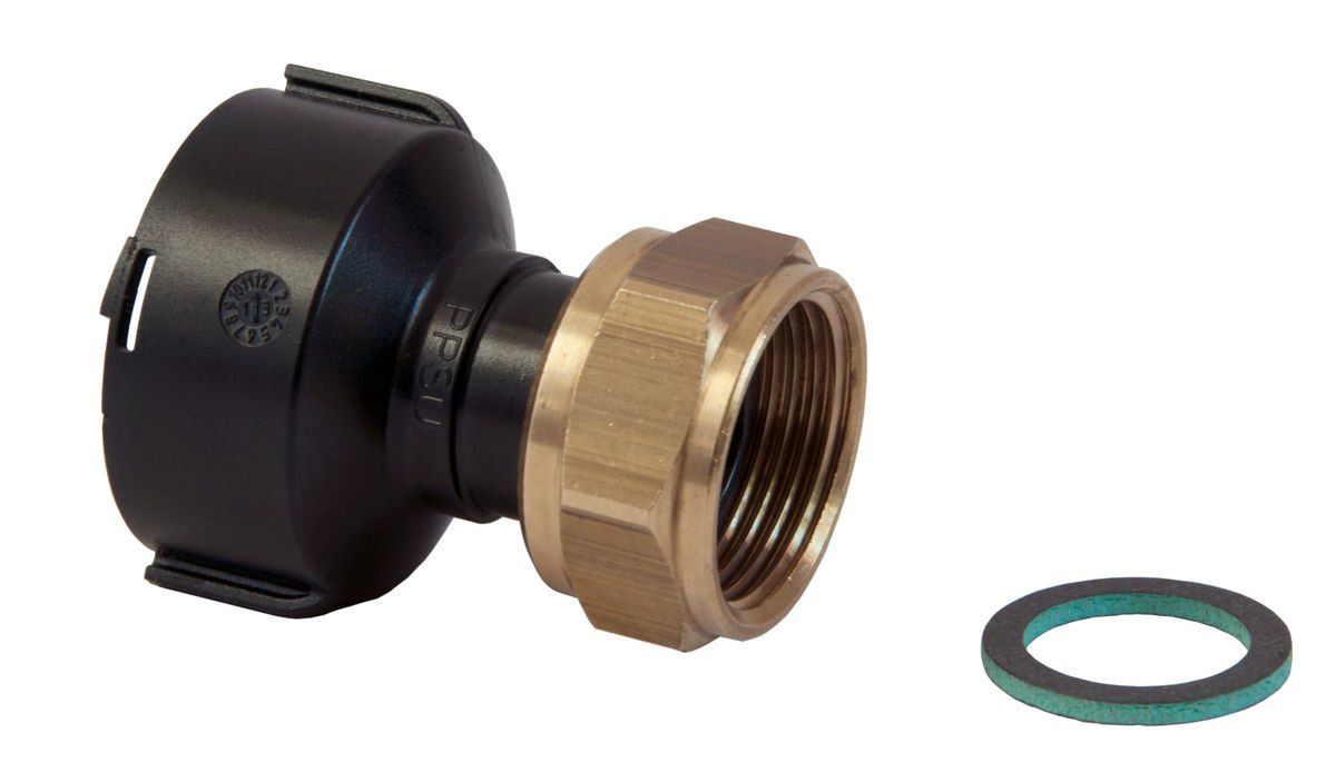 Uponor adapter messing omløber Q&E PPM 1"ft-3/4"sn