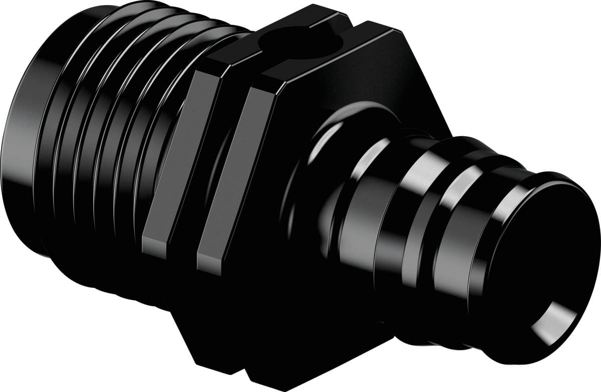 Uponor Q&E overgangsnippel PPSU sort 20 mm x 1/2"