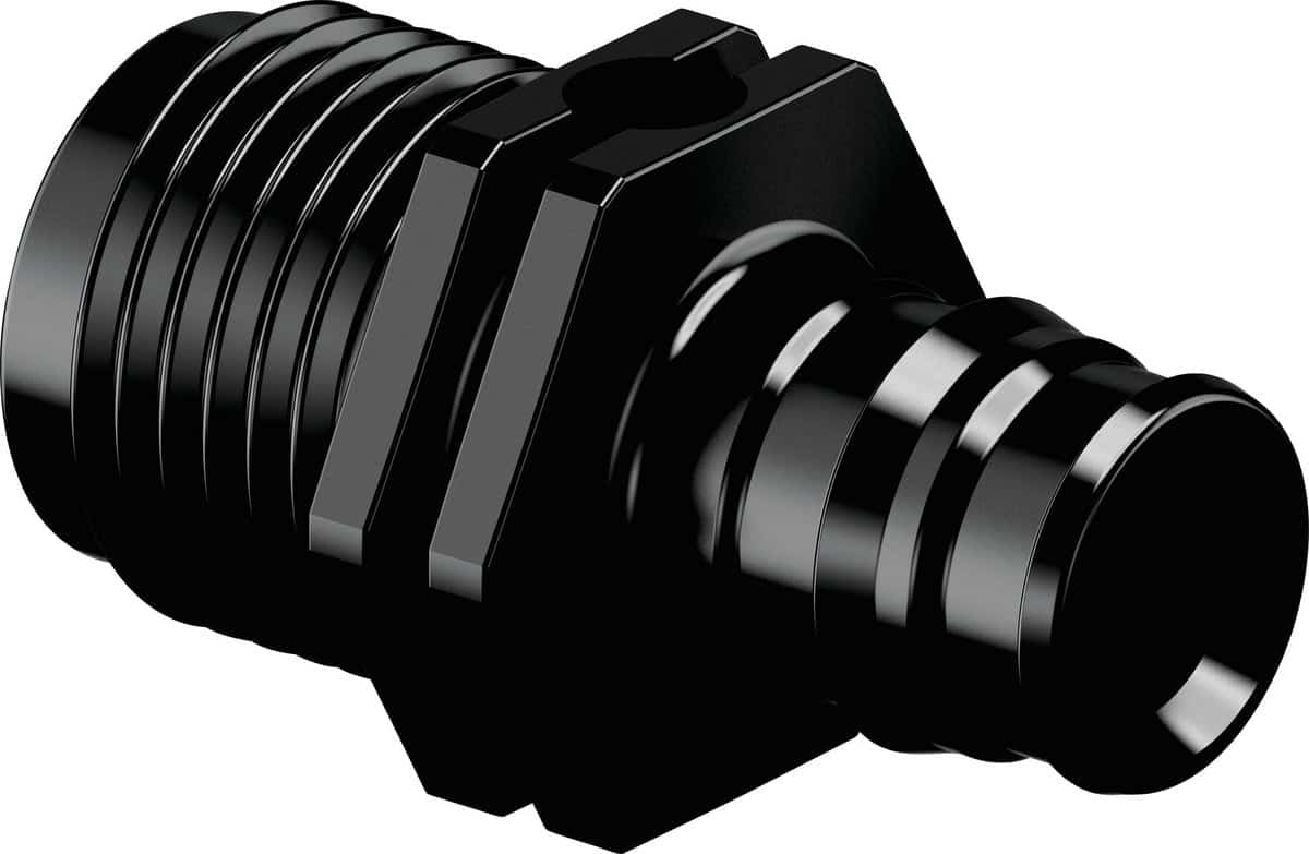 Uponor Q&E overgangsnippel PPSU sort 25 mm x 1"