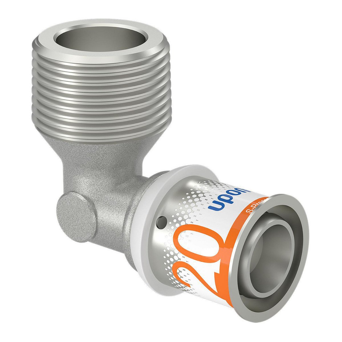 Uponor S-Press PLUS presvinkel 90° muffe/nippel 20 mm x 3/4"
