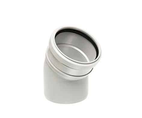Uponor Decibel bøjning 160 mm 30° med 1 muffe - Uponor - Uponor Decibel bøjning 160 mm 30° med 1 muffe