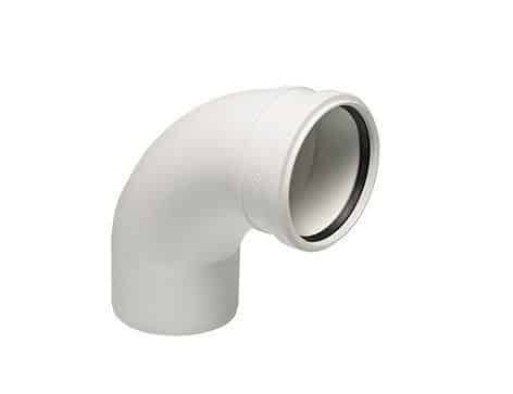 Uponor Decibel bøjning 160 mm 87,5° med 1 muffe med sving - Uponor - Uponor Decibel bøjning 160 mm 87,5° med 1 muffe med sving - Billede 2