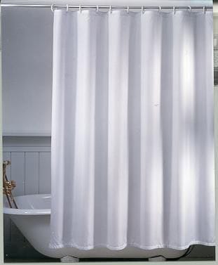 Badeforhæng Unicolor miljø 180x200 cm hvid