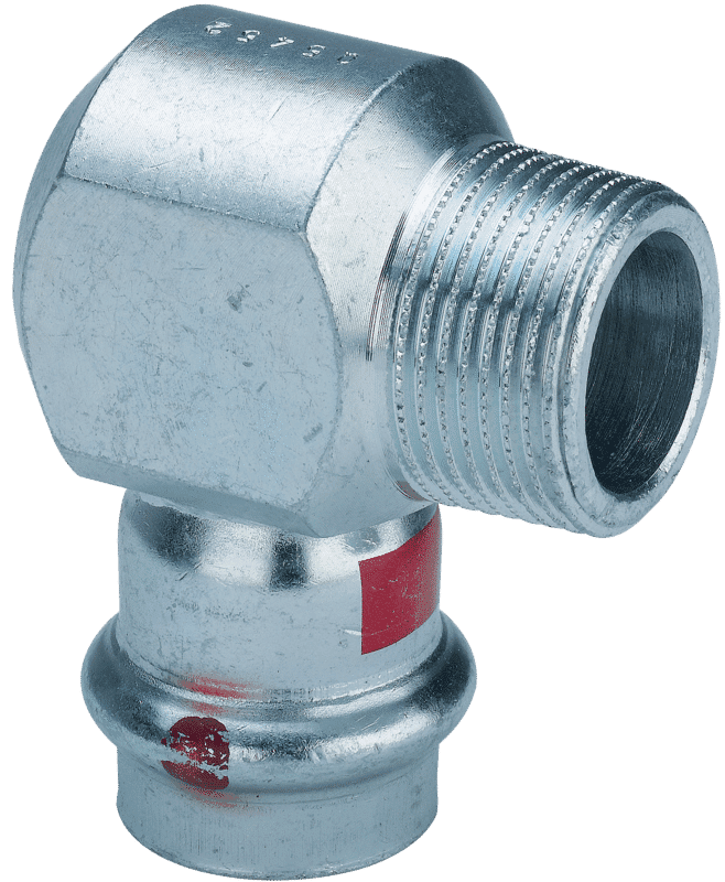 Prestabo overgangsvinkel 90° 22 x 3/4" forzinket stål - Viega - Prestabo overgangsvinkel 90° 22 x 3/4" forzinket stål