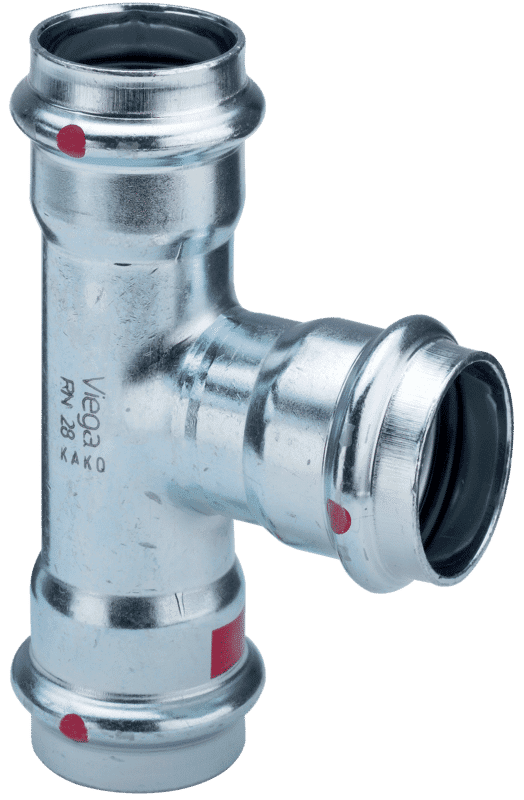 Prestabo T-stykke 42 mm forzinket stål - Viega - Prestabo T-stykke 42 mm forzinket stål