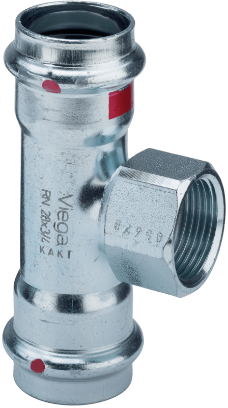 Prestabo XL T-stykke 88,9 x 3/4" x 88,9 mm forzinket stål - Viega - Prestabo XL T-stykke 88,9 x 3/4" x 88,9 mm forzinket stål