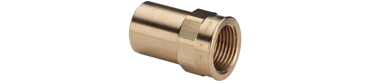 Sanpress indstiksstykke 35 x 1 1/4" nippel/muffe rødgods - Viega - Sanpress indstiksstykke 35 x 1 1/4" nippel/muffe rødgods