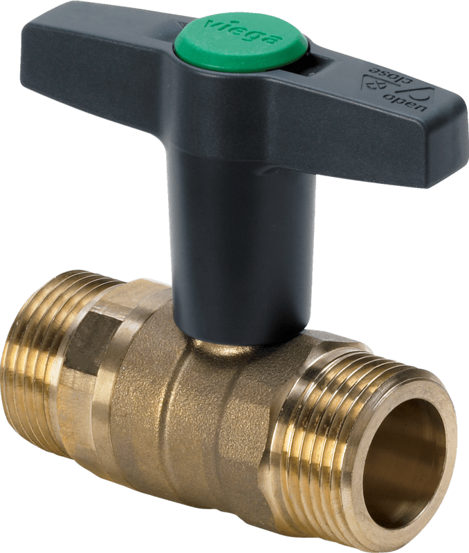 Easytop kuglehane nippel/nippel 1" rødgods
