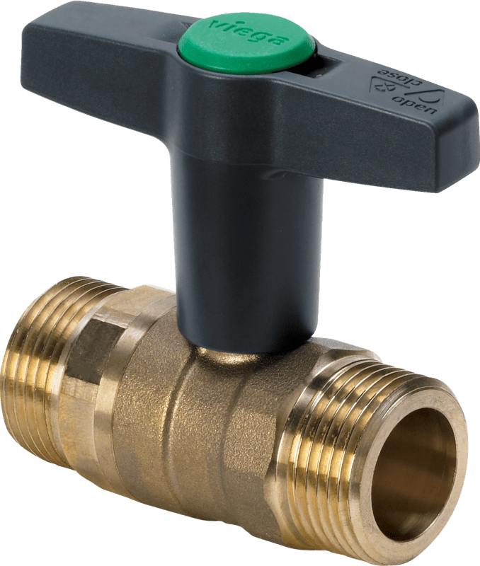 Easytop kuglehane nippel/nippel 1 1/2" rødgods