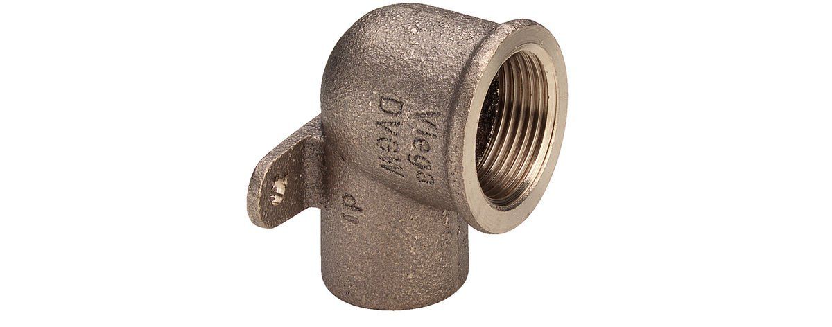 Viega dækvinkel med lapper 12 mm x 1/2" rødgods