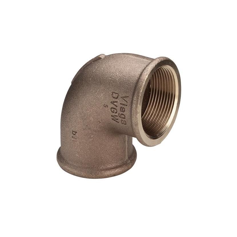 Viega bøjning 90° muffe/muffe 1 1/4" rødgods