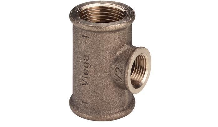 Viega T-stykke 2" rødgods