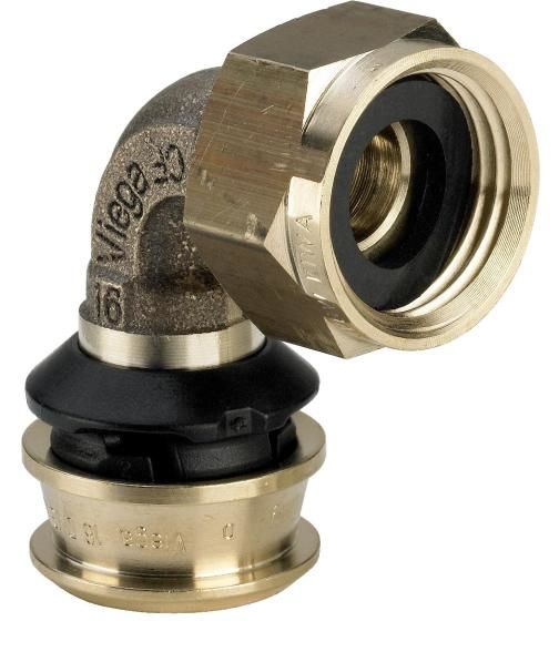 Raxofix bøjning 90° gevind fitting 16 x 3/4" rødgods