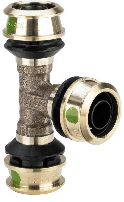 Raxofix T-stykke 25 mm rødgods - Viega - Raxofix T-stykke 25 mm rødgods