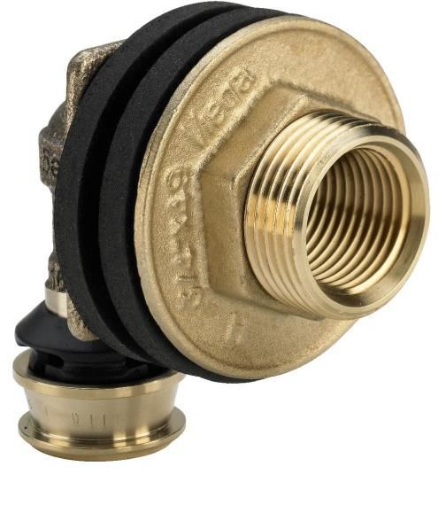 Raxofix væggennemføring 16 x 1/2" x 3/4" x 55 mm rødgods