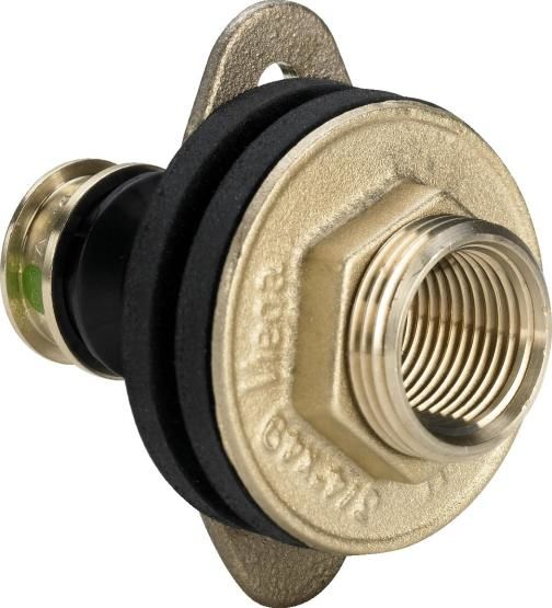 Raxofix væggennemføring 16 x 1/2" x 3/4" x 30 mm rødgods