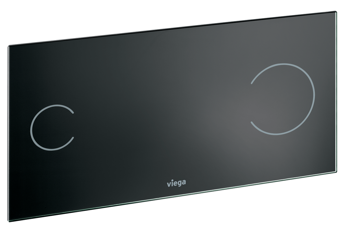 Viega betjeningsplade Visign for More 100 230V glas/ESG parsol/sort