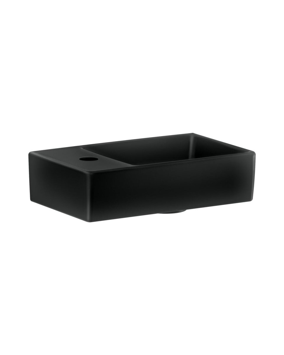 GBG Artic S håndvask 36cm højre hh tv mat sort