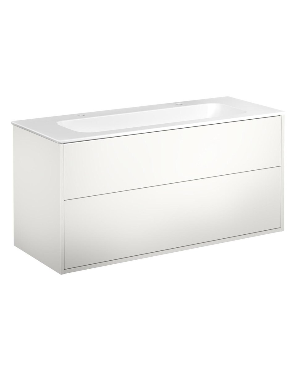 GBG Artic møbelsæt 120cm 2sk/vask 2hh mat hvid/hvid