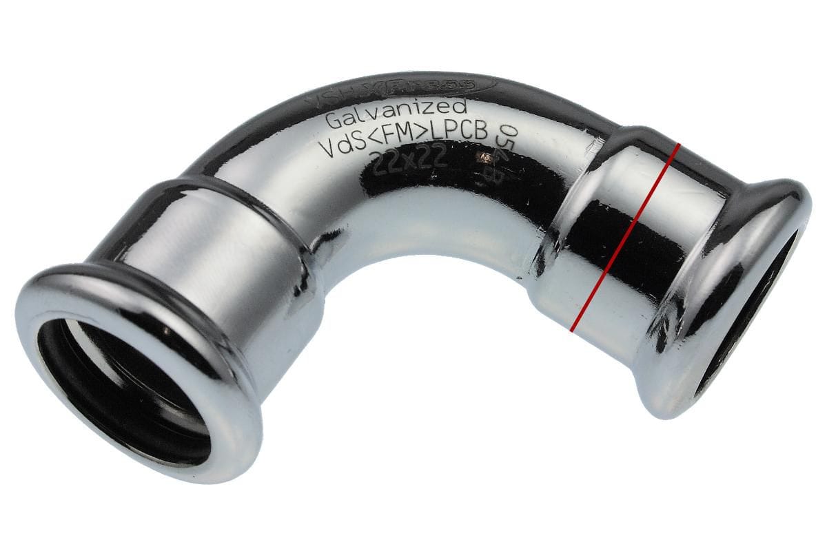 VSH bøjning 90° muffe/muffe 54 mm fz - Vsh Fabrieken - VSH bøjning 90° muffe/muffe 54 mm fz