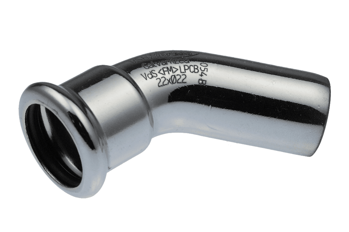 Bøjning vsh 45° muffe/muffe 88,9 mm FZ - Vsh Fabrieken - Bøjning vsh 45° muffe/muffe 88,9 mm FZ - Billede 2