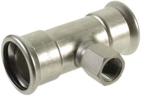 VSH tee muffe/muffe/muffe 89X2X89 mm syrefast - Vsh Fabrieken - VSH tee muffe/muffe/muffe 89X2X89 mm syrefast