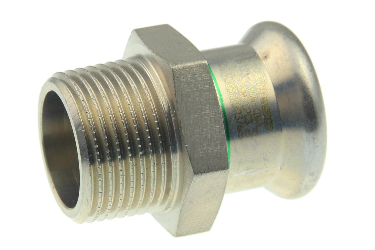 VSH overgang muffe/nippel 22 mm X 1/2 syrefast - Billede 2