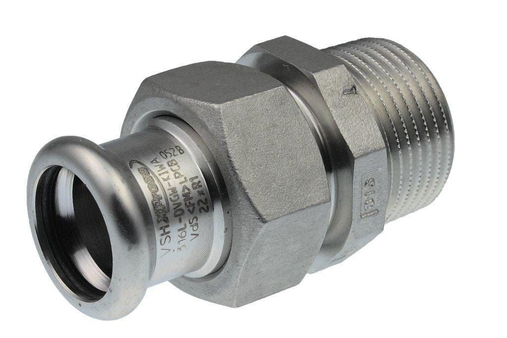 VSH forskruning muffe/nippel 22 mm X 3/4 syrefast - Vsh Fabrieken - VSH forskruning muffe/nippel 22 mm X 3/4 syrefast - Billede 2