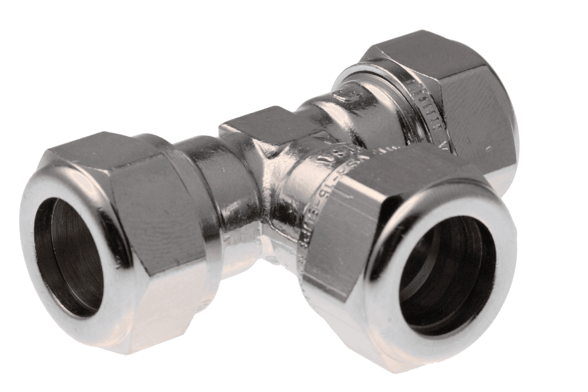 VSH kompression tee krom 10 mm