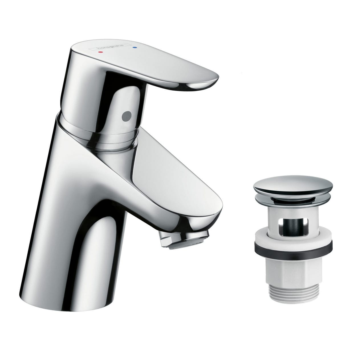 hansgrohe Focus håndvaskarmatur 70 m/PushOpen bundventil, krom - Hansgrohe - hansgrohe Focus håndvaskarmatur 70 m/PushOpen bundventil, krom