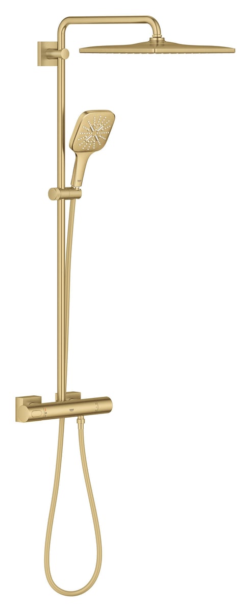 GROHE Rainshower 310 Cube brusesystem med termostat 9,5l bør Cool Sunrise