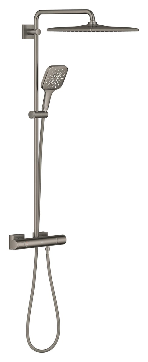 GROHE Rainshower 310 Cube brusesystem med termostat 9,5l bør Hard Graphite