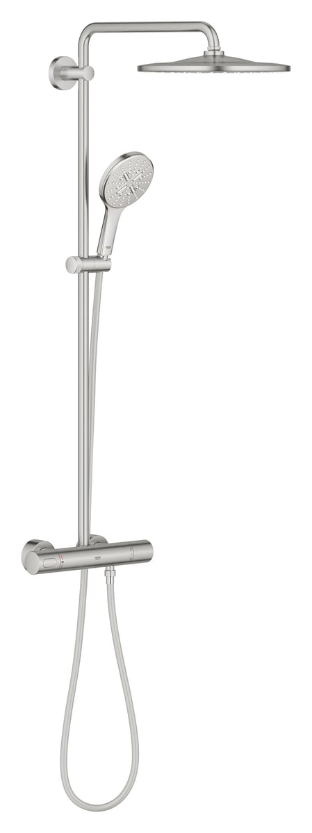 GROHE Rainshower 310 brusesystem med termostat 9,5l Supersteel