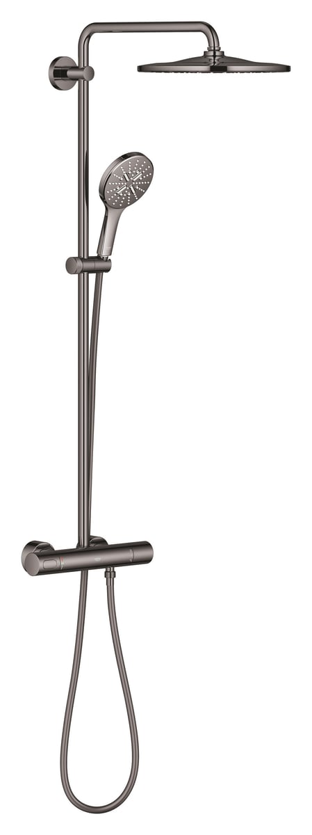 GROHE Rainshower 310 brusesystem med termostat 9,5l pol Hard Graphite