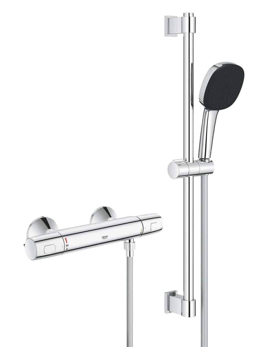 GROHE Precision Trend termostat + brusestangsæt 600mm krom