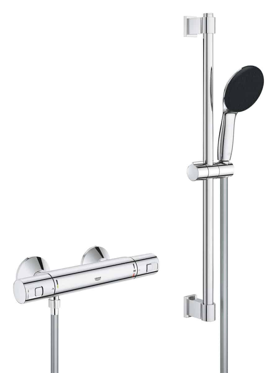 GROHE Precision Start termostat + brusestangsæt 600mm krom