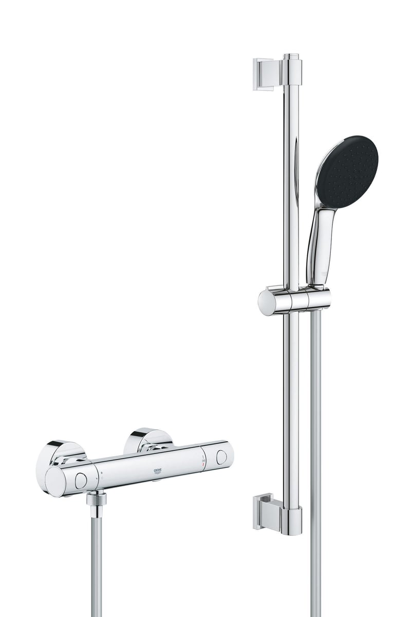 GROHE Precision Get termostat + brusestangsæt 600mm krom