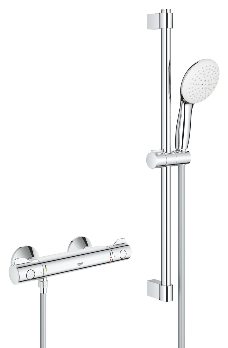 GROHE Grohtherm 800 termostat + brusestangsæt 600mm krom