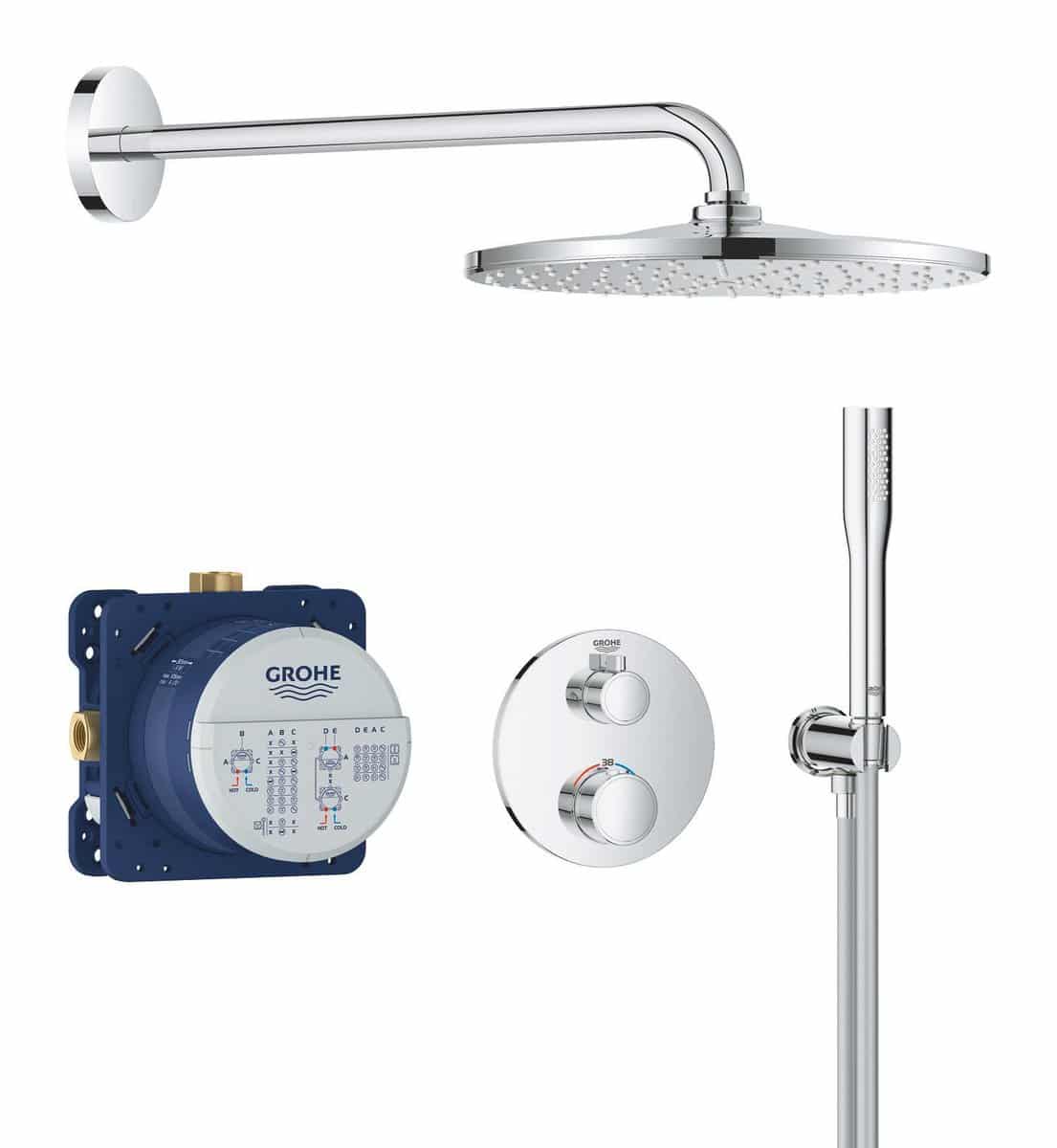 GROHE Grohtherm termostat 310 sampak indbyg rund krom