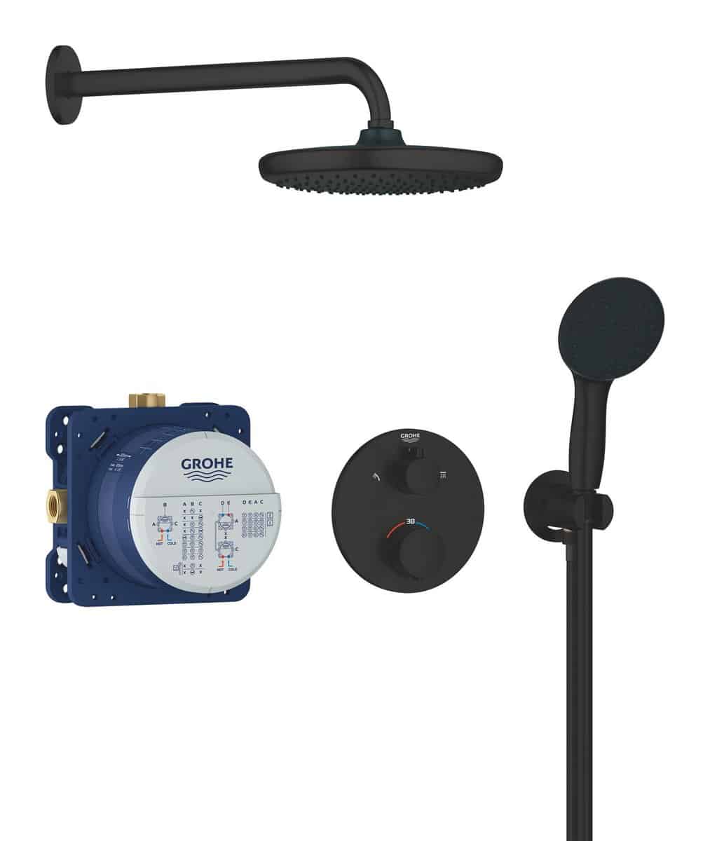 GROHE Precision 250 sampak indbyg 2SC rund mat sort
