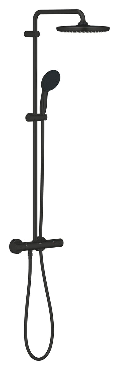 GROHE Tempesta brusesystystem med termostat 9,5l mat sort