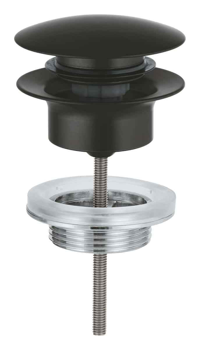 GROHE Push-Open bundventil plast mat sort