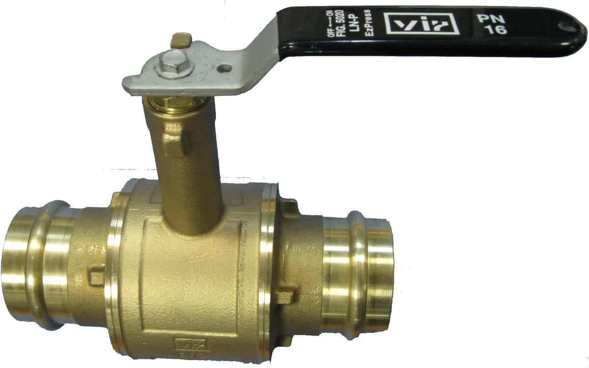 Type 5020LN kugleventil høj hals 54 mm pres/pres rødgods