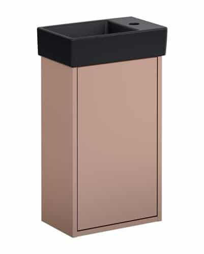 GBG Artic Small møbelsæt m/håndvask hh venstre 360 x 220 x 645 mm, Peach/sort